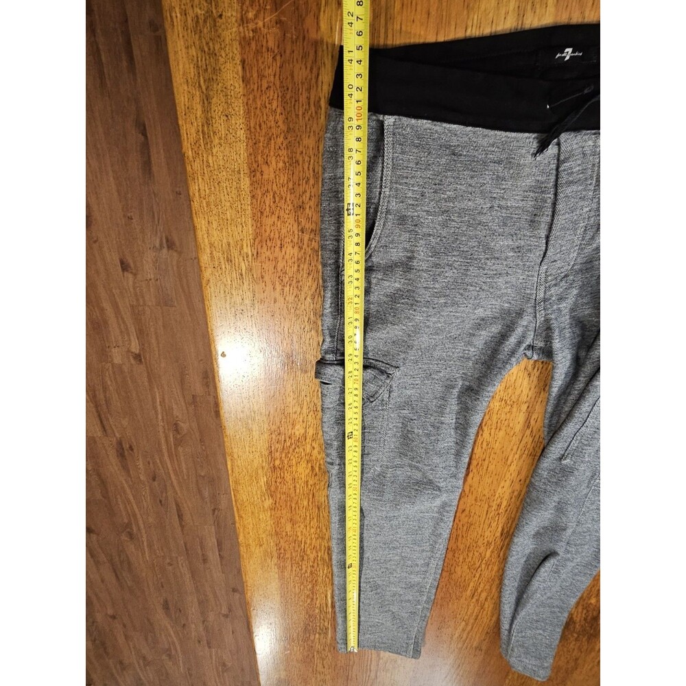 7 For All Mankind Pants Mens Cargo Melange Grey Joggers Large Athleisure Size 34 - Picture 8 of 11